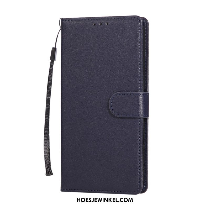 Flip Case Leren iPhone 17 Pro Max Eenvoudig En Effen