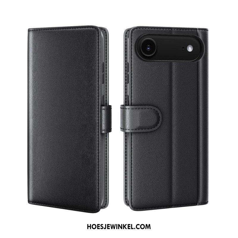 Flip Case Leren iPhone Air Portemonnee Van Echt Leer