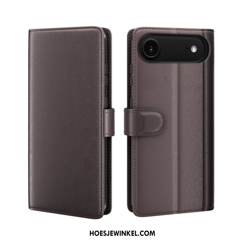 Flip Case Leren iPhone Air Portemonnee Van Echt Leer