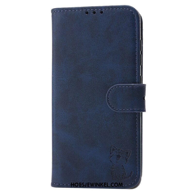 Flip Case voor Huawei P50 Pro Kunstleer Katje