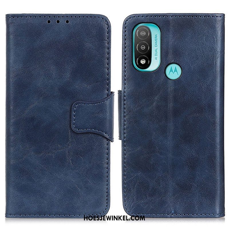 Flip Case voor Moto E40 / E30 / E20 Folio-hoesje Dubbelzijdige Magnetische Flap