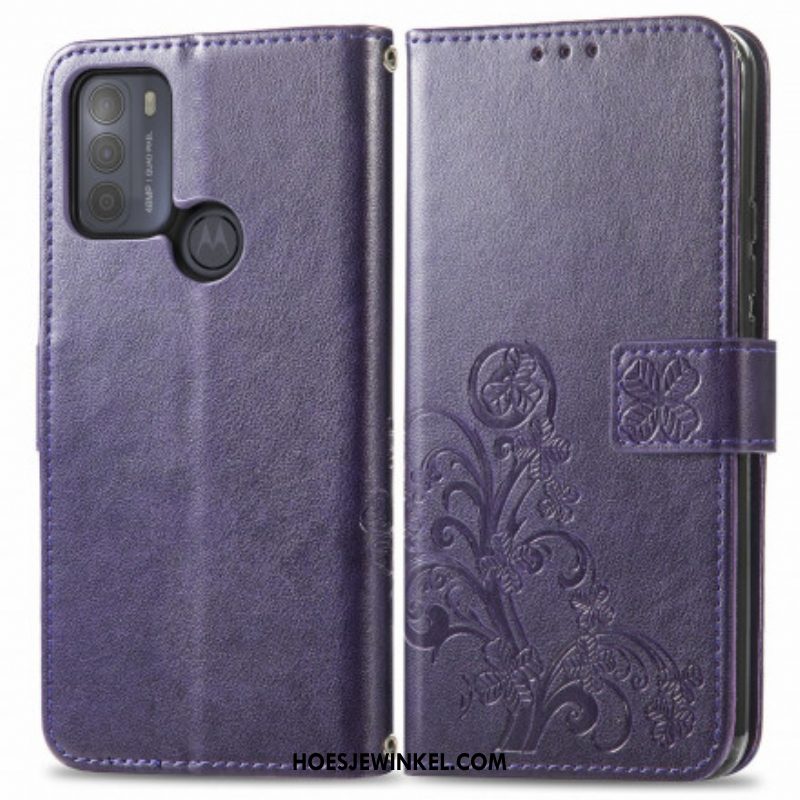 Flip Case voor Moto G50 Aziatische Bloemen