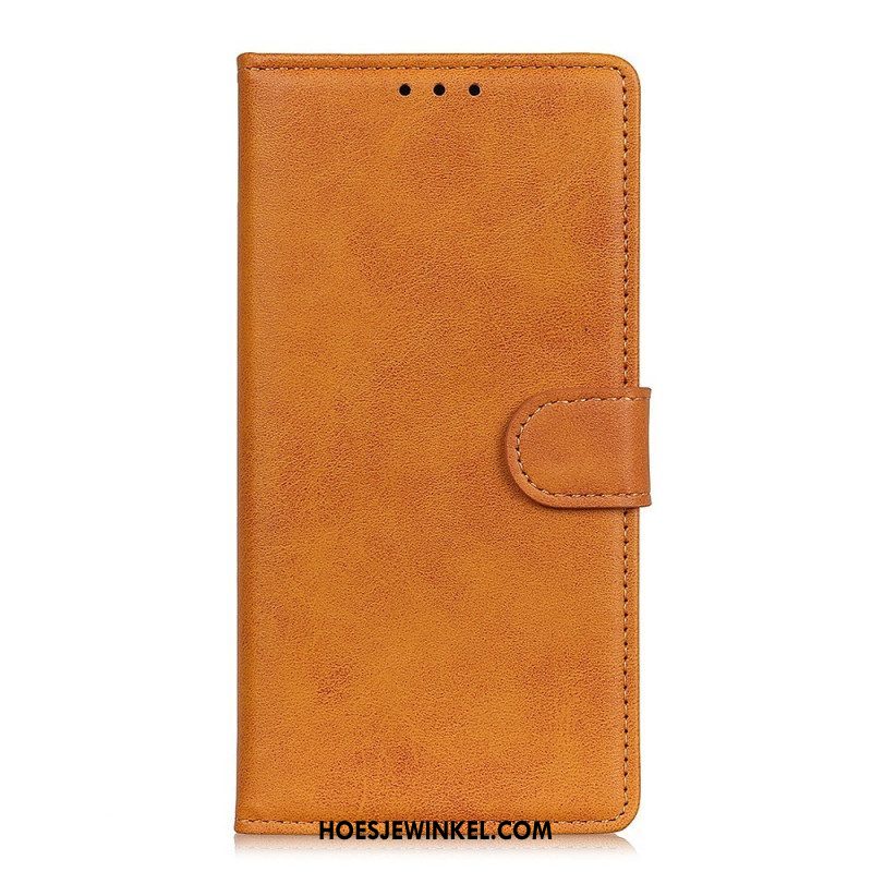 Flip Case voor OnePlus 10T 5G Mat Kunstleer