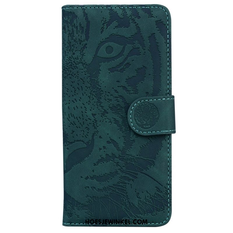 Flip Case voor OnePlus Nord 2T 5G Tijger Patroon