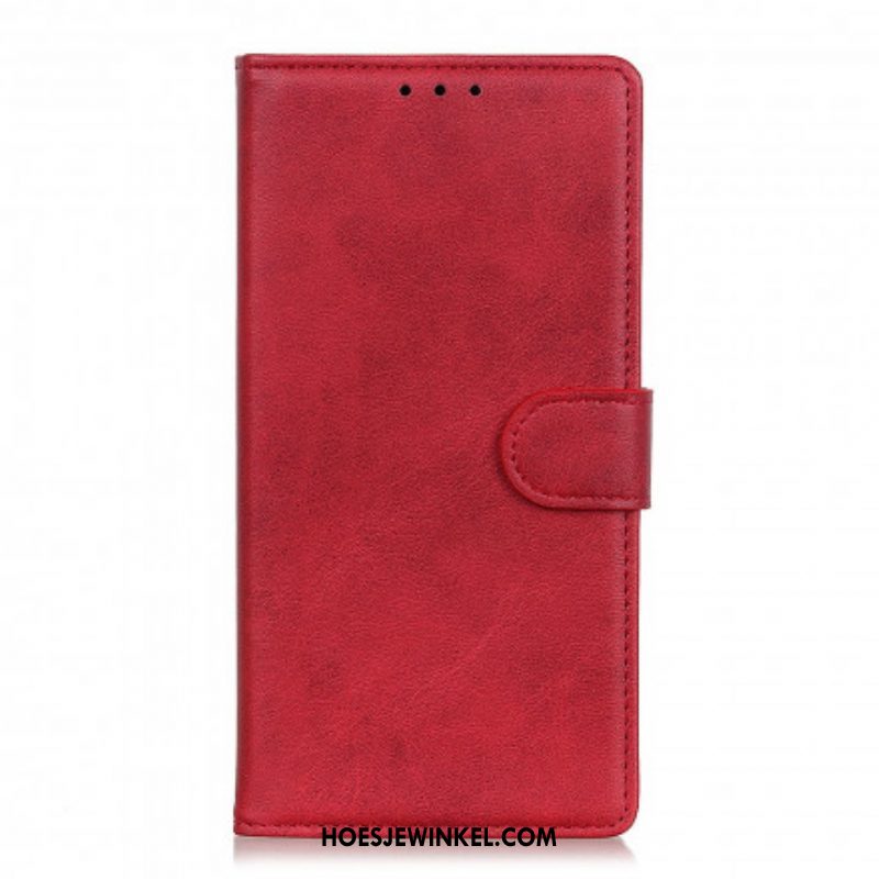 Flip Case voor OnePlus Nord CE 5G Retro Mat Leereffect