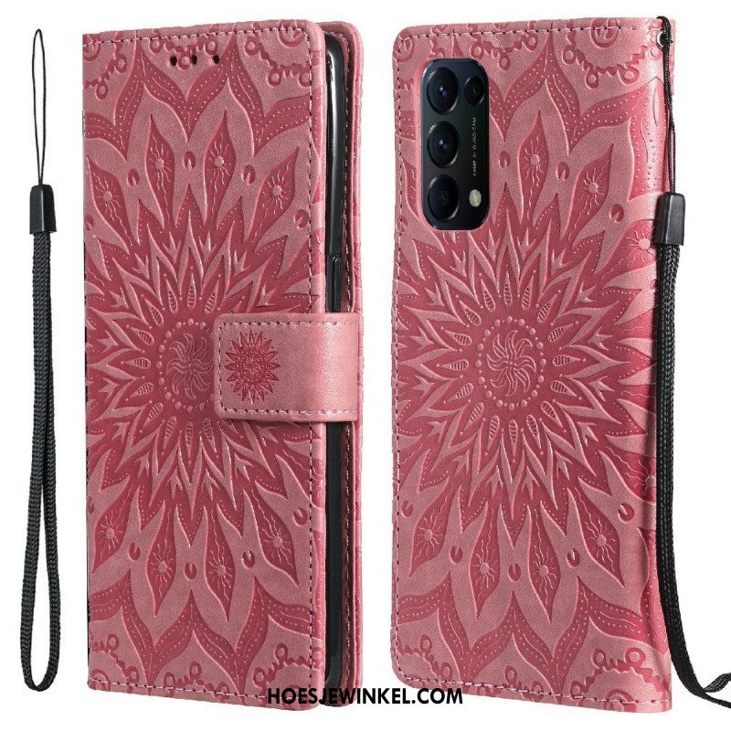 Flip Case voor Oppo Find X3 Lite Zonnebloem