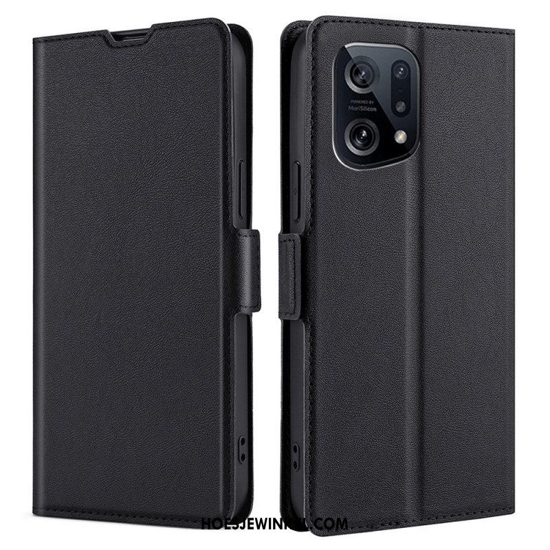 Flip Case voor Oppo Find X5 Folio-hoesje Flap Dubbel Ontwerp