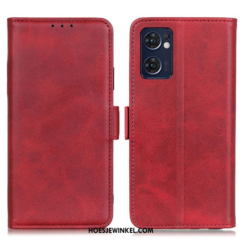 Flip Case voor Oppo Find X5 Lite Folio-hoesje Dubbele Klep