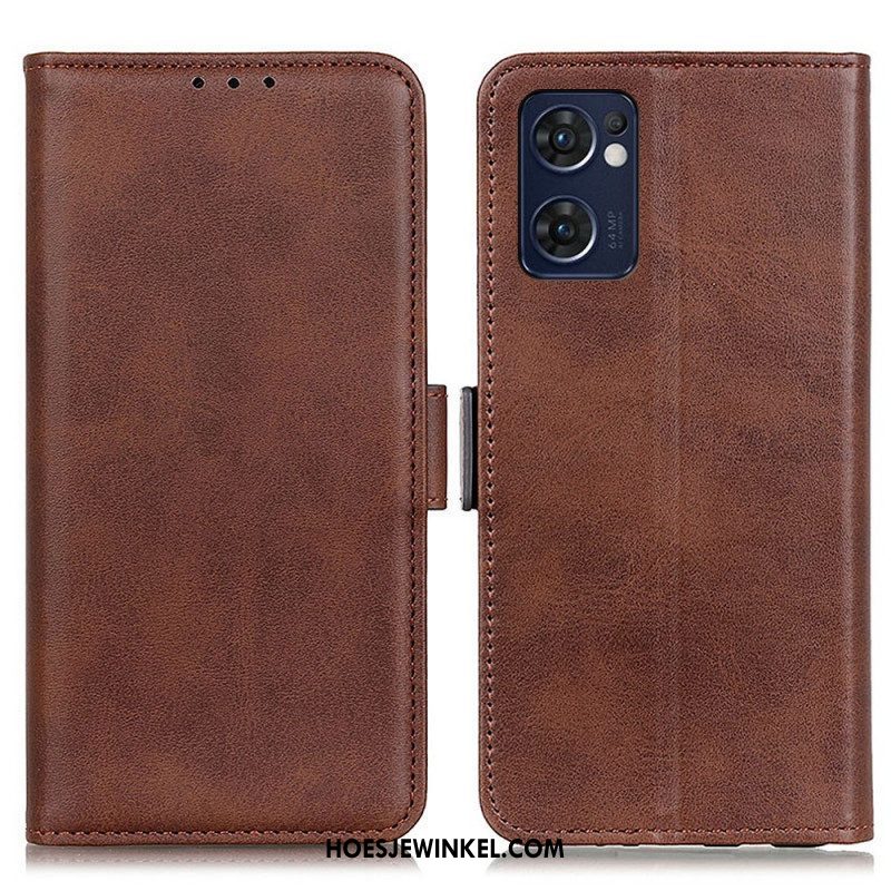 Flip Case voor Oppo Find X5 Lite Folio-hoesje Dubbele Klep