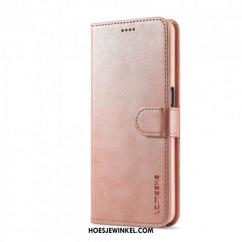 Flip Case voor Oppo Reno 6 5G Lc.imeeke Ledereffect