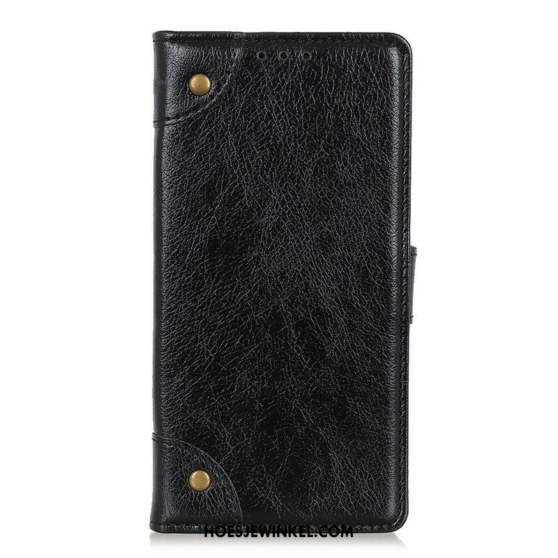 Flip Case voor Samsung Galaxy M12 / A12 Antiek Nappaleereffect