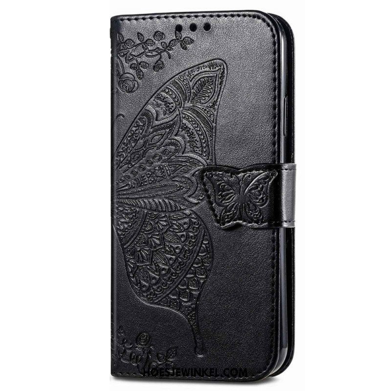 Flip Case voor Samsung Galaxy M13 Barokke Vlinder