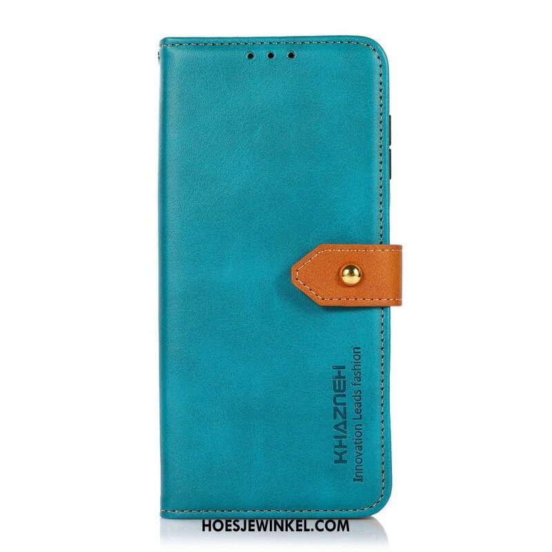 Flip Case voor Samsung Galaxy S21 FE Kunstleer Met Khazneh-riem