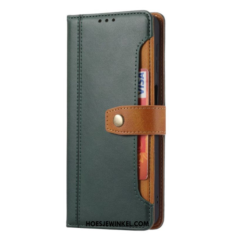 Flip Case voor Samsung Galaxy S22 5G Kunstleer Met Riem