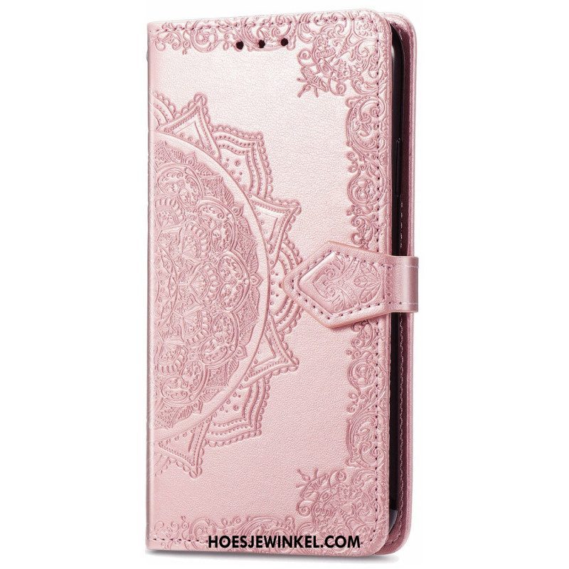 Flip Case voor Samsung Galaxy S22 Ultra 5G Mandala Middeleeuwen