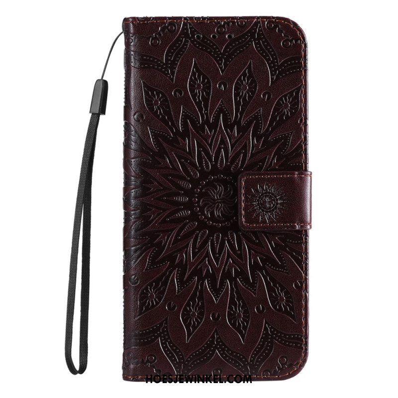 Flip Case voor Samsung Galaxy S22 Ultra 5G Zonnebloem