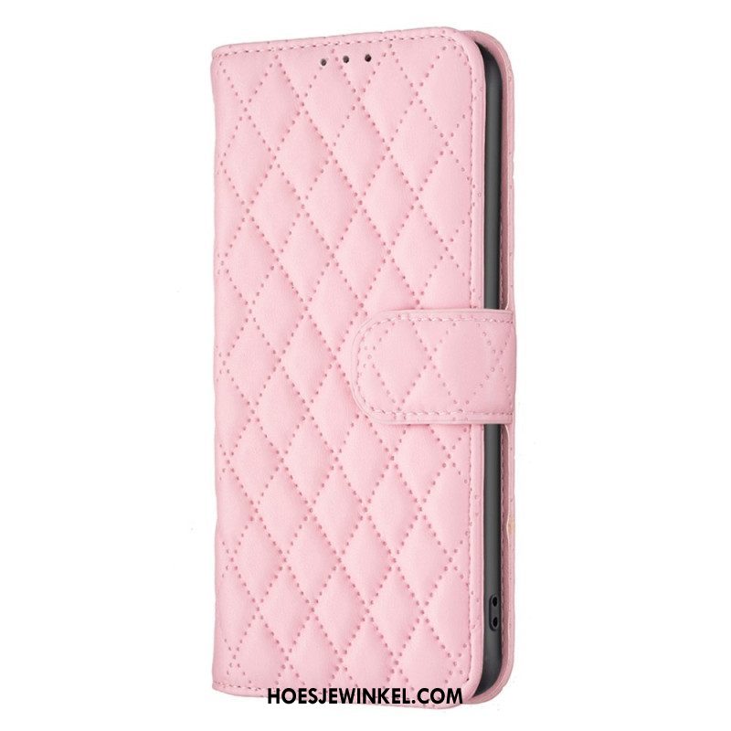 Flip Case voor Samsung Galaxy S23 5G Gewatteerde Binfen Kleur