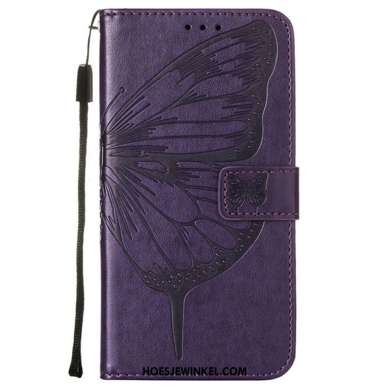 Flip Case voor Samsung Galaxy S23 5G Vlinderontwerp Met Sleutelkoord