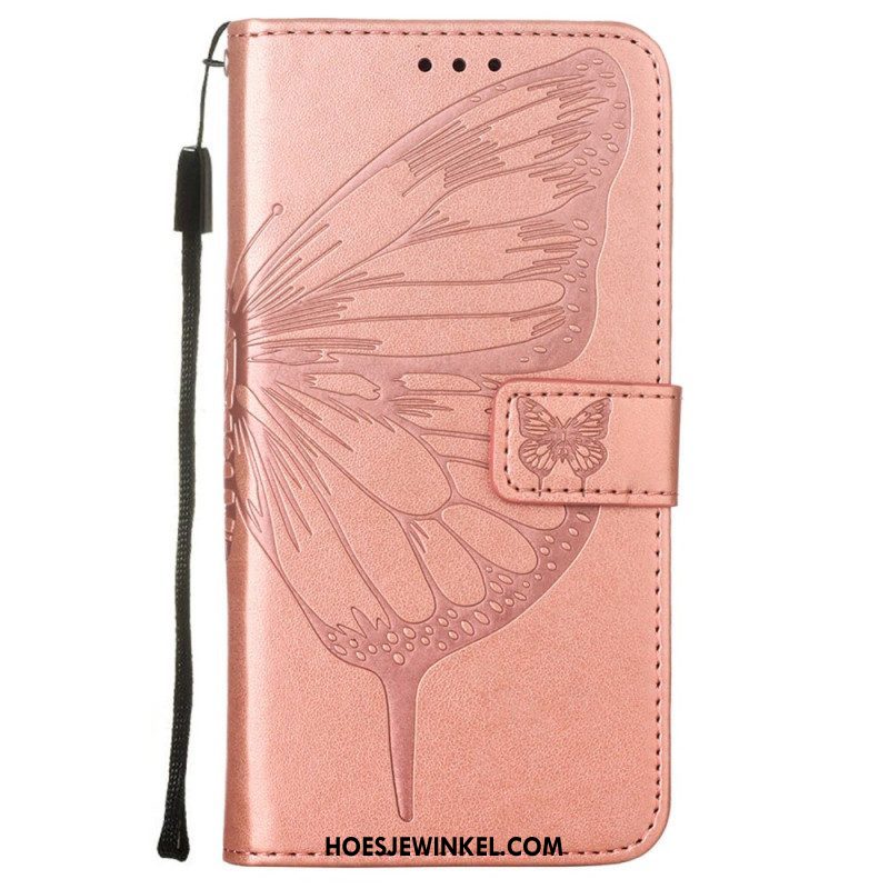 Flip Case voor Samsung Galaxy S23 5G Vlinderontwerp Met Sleutelkoord