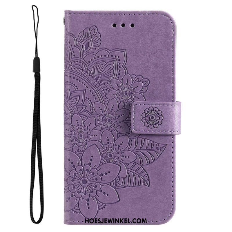 Flip Case voor Samsung Galaxy S23 Plus 5G Met Ketting Strakke Mandala