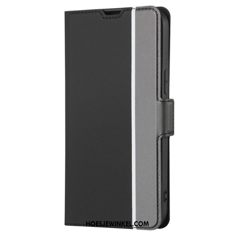 Flip Case voor Samsung Galaxy S23 Plus 5G Ultrafijn Tweekleurig