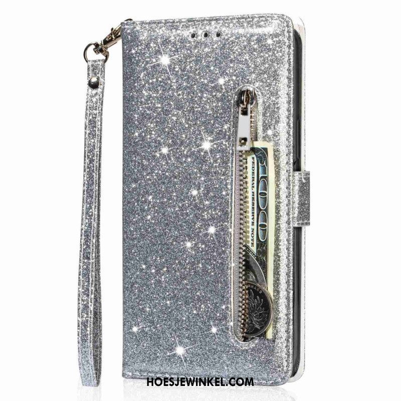 Flip Case voor Samsung Galaxy S23 Ultra 5G Glitter Portemonnee