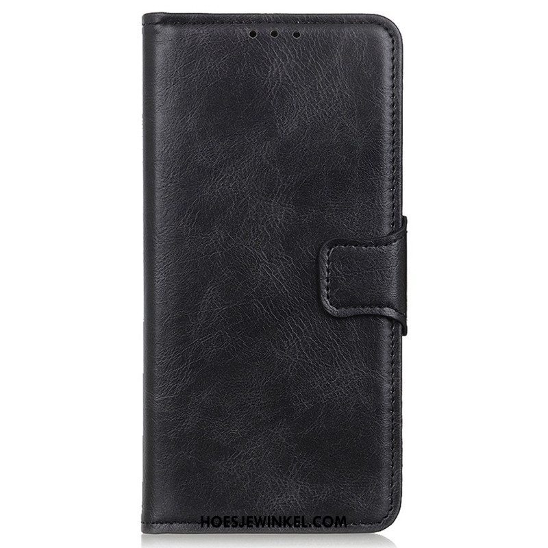 Flip Case voor Samsung Galaxy S23 Ultra 5G Stijl Lederen Gesp Omkeerbaar