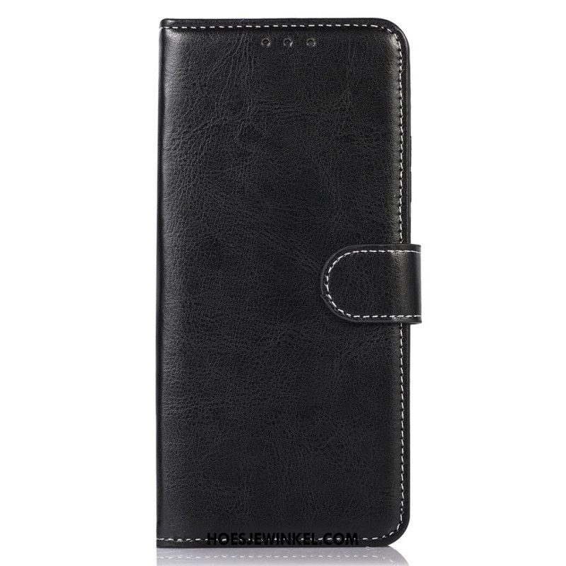 Flip Case voor Sony Xperia 1 IV Zichtbare Naden In Leerstijl