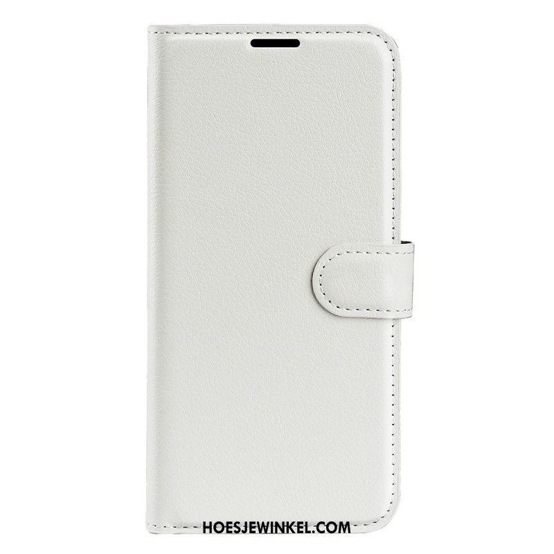 Flip Case voor Sony Xperia 10 IV Klassiek Lychee Kunstleer