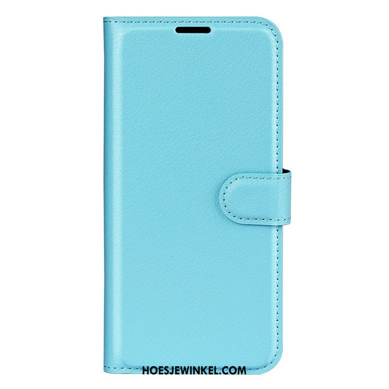 Flip Case voor Sony Xperia 10 IV Klassiek Lychee Kunstleer