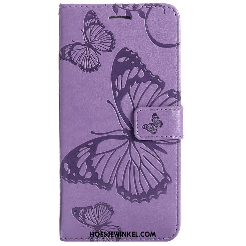 Flip Case voor Sony Xperia 5 IV Met Ketting Gigantische Riemvlinders