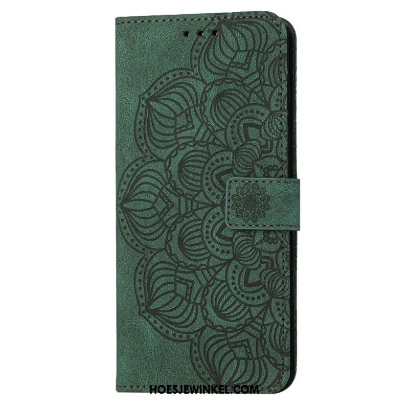 Flip Case voor Xiaomi 12T / 12T Pro Met Ketting Barokke Mandala Met Bandjes