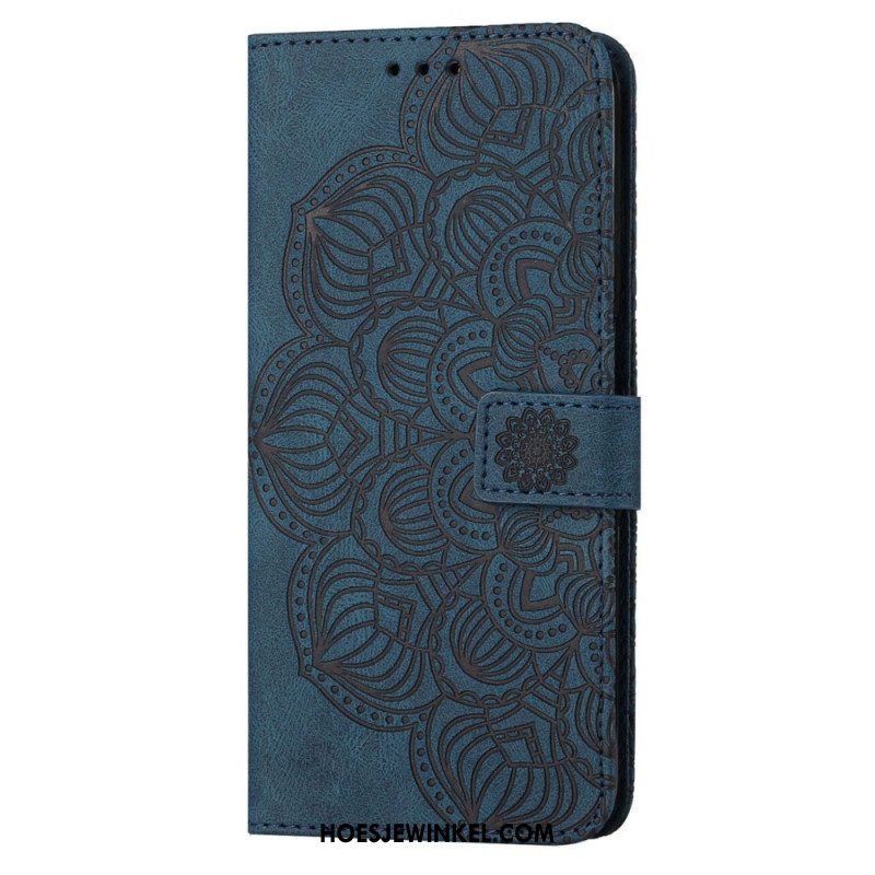 Flip Case voor Xiaomi 12T / 12T Pro Met Ketting Barokke Mandala Met Bandjes