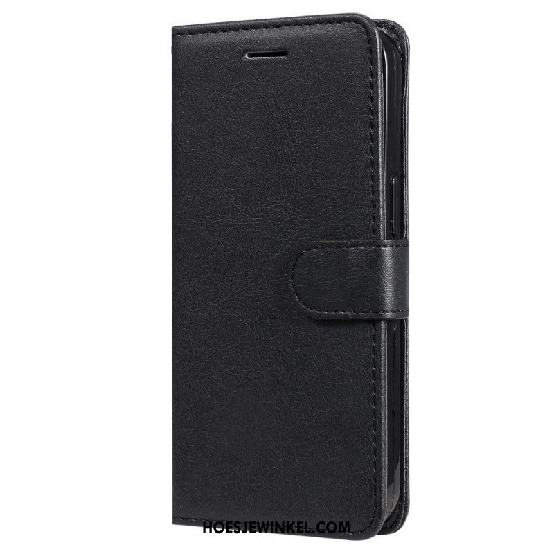 Flip Case voor Xiaomi 12T / 12T Pro Met Ketting Effen Met Bandje
