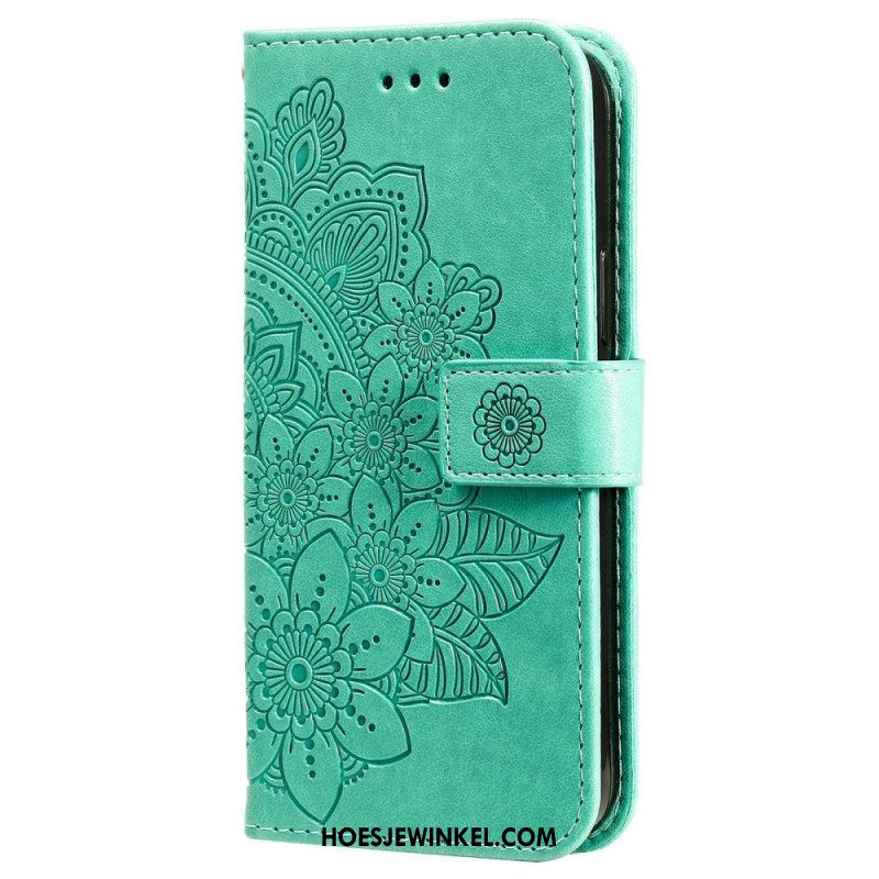 Flip Case voor Xiaomi 12T / 12T Pro Met Ketting Strakke Mandala