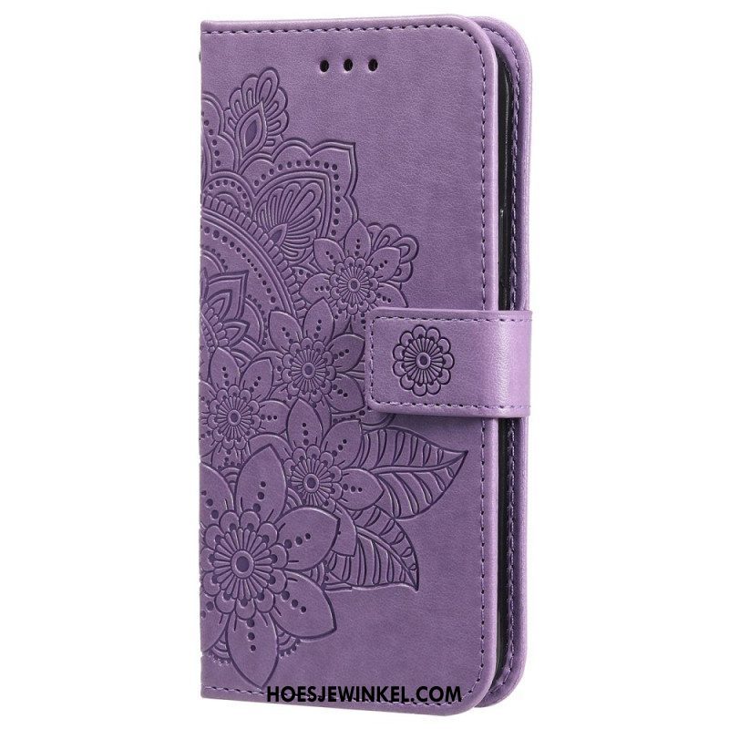 Flip Case voor Xiaomi 12T / 12T Pro Met Ketting Strakke Mandala