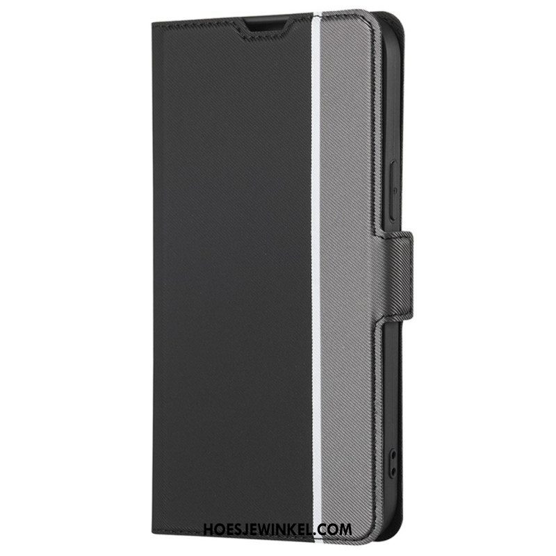 Flip Case voor Xiaomi 12T / 12T Pro Ultrafijn Tweekleurig