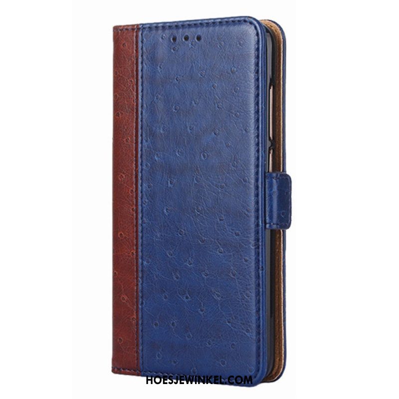 Flip Case voor Xiaomi Redmi Note 11 Pro / 11 Pro 5G Struisvogel Huidtextuur