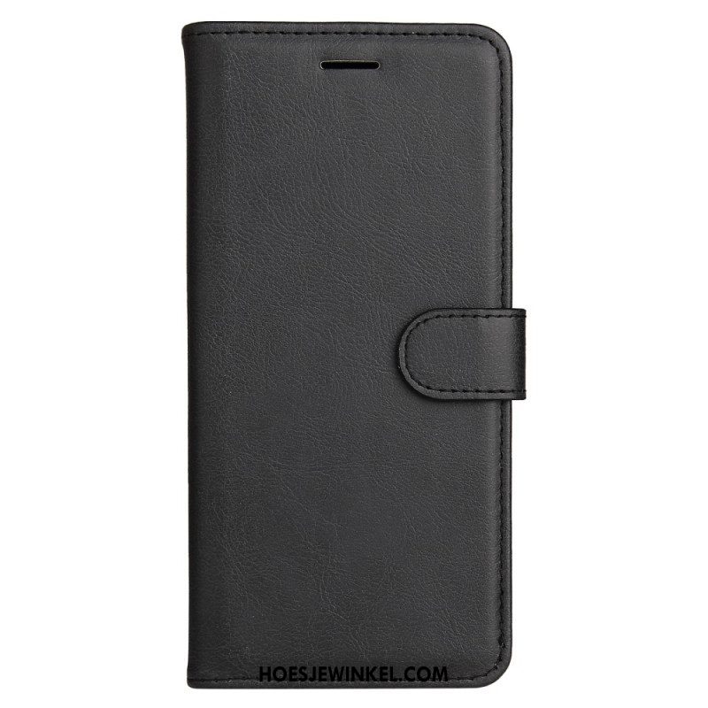 Flip Case voor Xiaomi Redmi Note 12 5G Met Ketting Effen Met Bandje