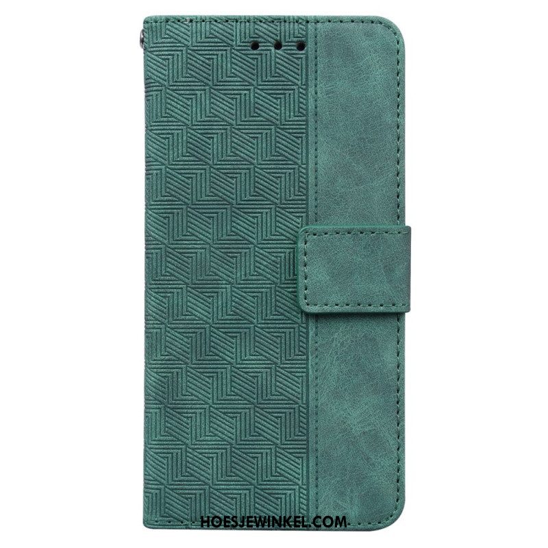 Flip Case voor Xiaomi Redmi Note 12 5G Met Ketting Patroon Met Bandjes