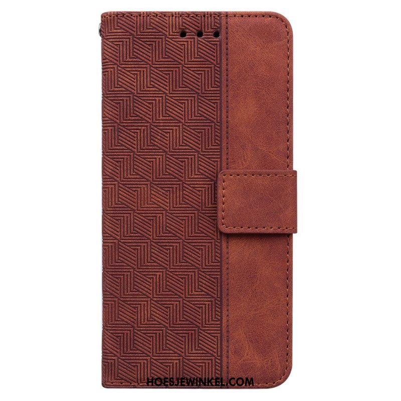 Flip Case voor Xiaomi Redmi Note 12 5G Met Ketting Patroon Met Bandjes