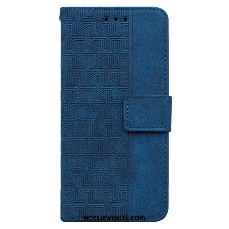 Flip Case voor Xiaomi Redmi Note 12 5G Met Ketting Patroon Met Bandjes