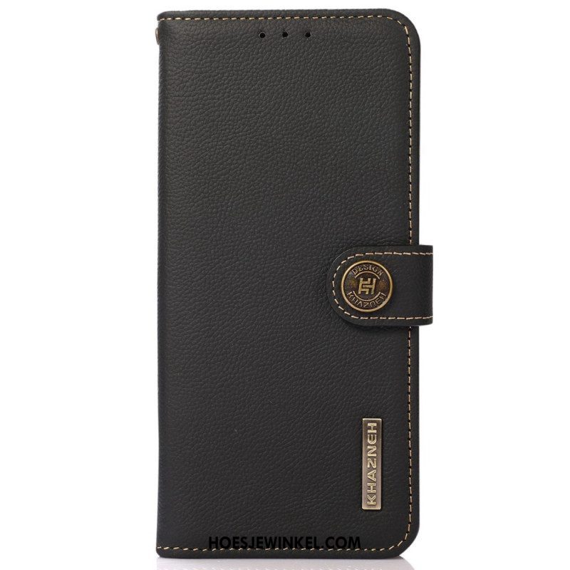 Flip Case voor Xiaomi Redmi Note 12 Pro Plus Khazneh Rfid Echt Leer