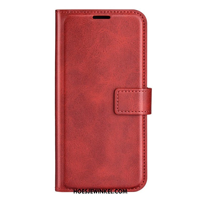 Flip Case voor iPhone 14 Leer Textuur