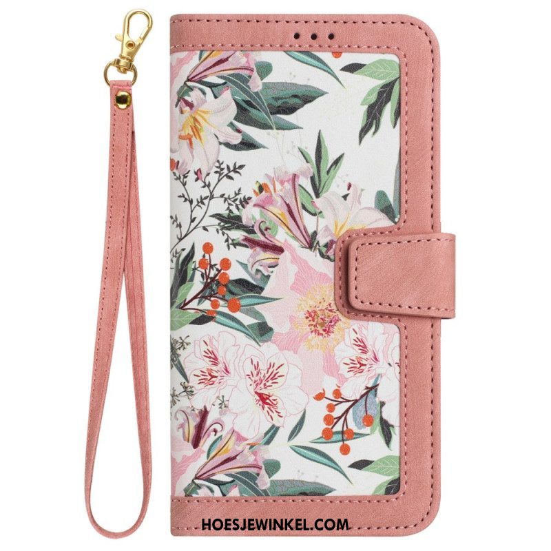 Flip Case voor iPhone 15 Plus Luxe Bloemen