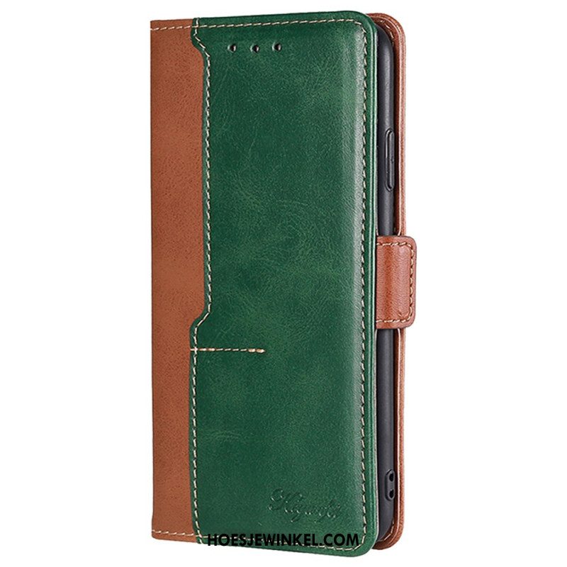 Folio-hoesje Huawei Pura 70 Telefoonhoesje Tweekleurig Retro