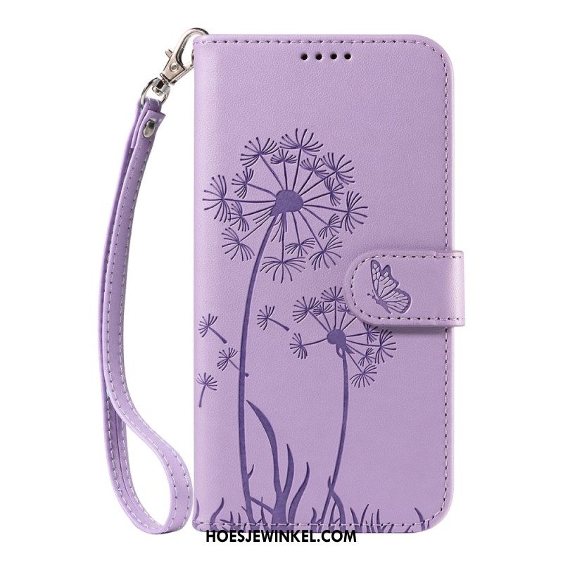 Folio-hoesje Huawei Pura 80 Telefoonhoesje Paardenbloem En Bandje