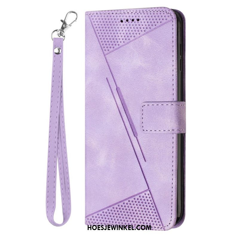 Folio-hoesje Oneplus 13 Telefoonhoesje Strepen Met Suède-effect