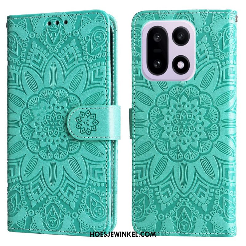 Folio-hoesje Oneplus 15 Telefoonhoesje Zonnebloempatroon