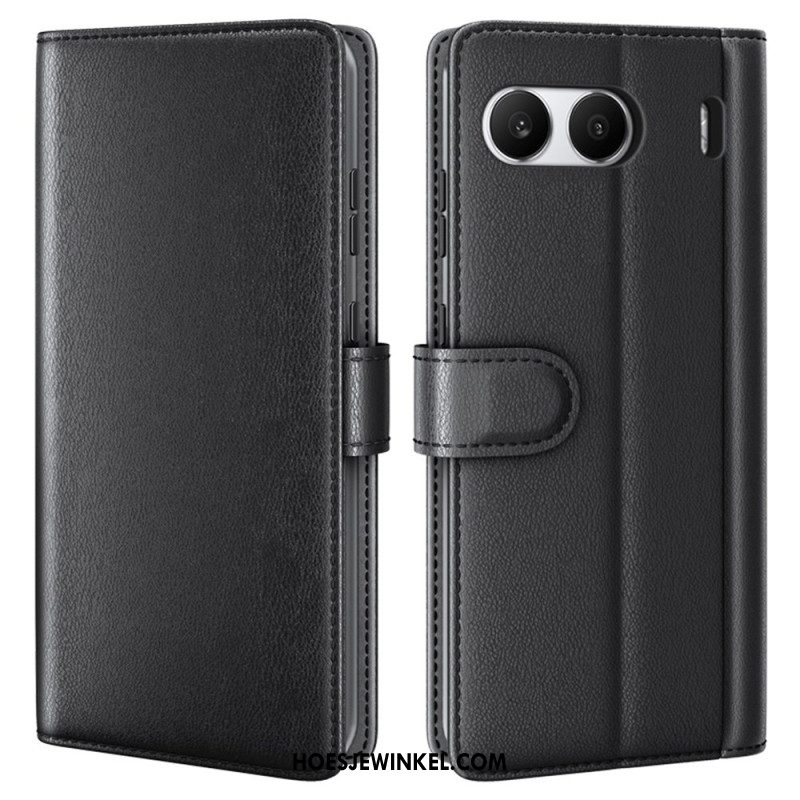 Folio-hoesje Oneplus Nord 4 Telefoonhoesje Echt Leer